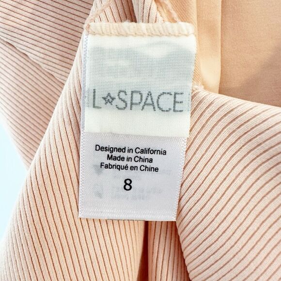 L Space Arizona Ribbed One Piece Swimsuit Desert Rose Size 8 - Picture 12 of 15